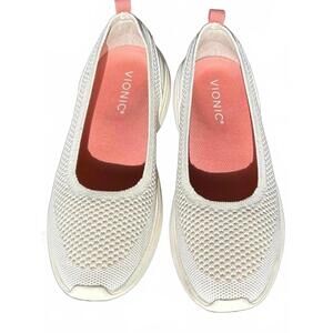 Vionic White Mesh Kallie slip-on comfort shoe size 6 medium